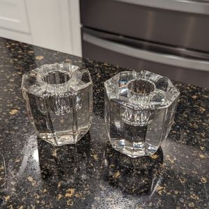 Glass candle holders